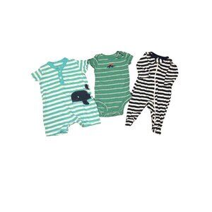 Lot Of Carters Baby Boy Clothes 1 Newborn, 2 - 3 Months Outfits